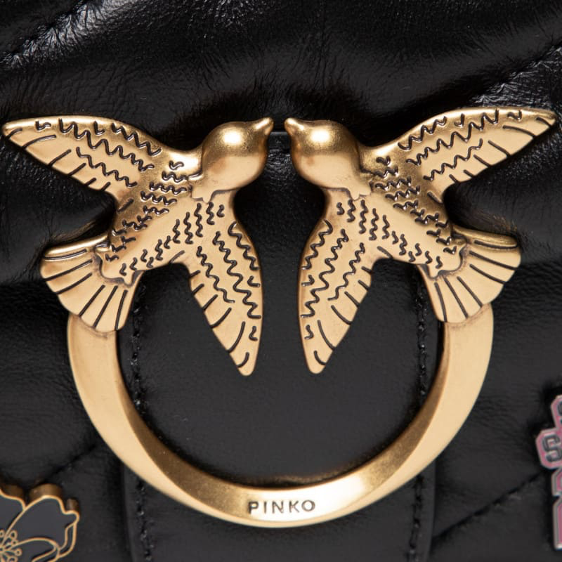 Pinko Love Bag Puff Versify Pins – black