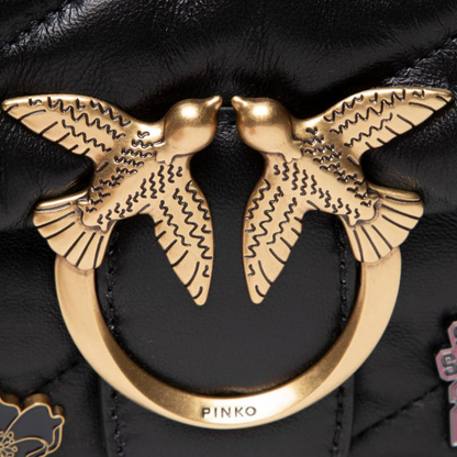 Pinko Love Bag Puff Versify Pins – black
