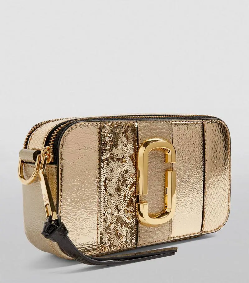 The Marc Jacobs Snapshot Cross-Body Bag Patchwork Metallic Gold