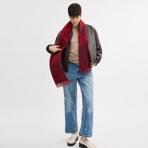 Coach Horse And Carriage Cashmere Muffler