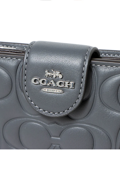 Coach Medium Corner Zip Wallet With Signature Leather