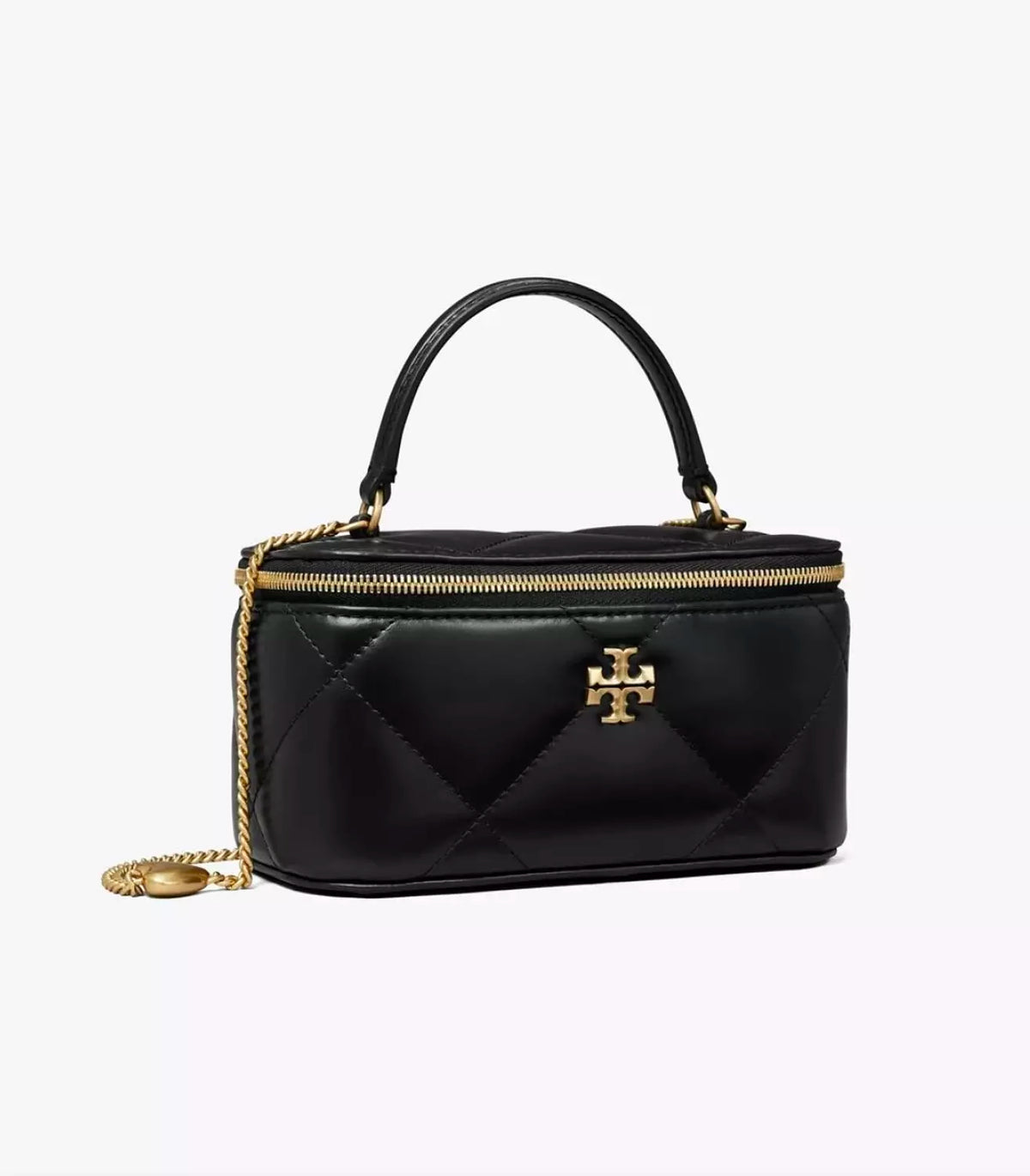 Tory burch Kira Charm Diamond Quilt Vanity Case