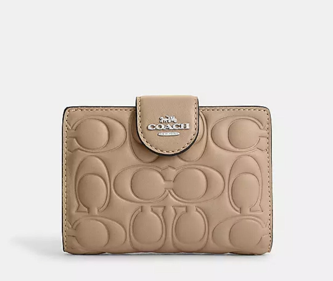 Coach Medium Corner Zip Wallet With Signature Leather