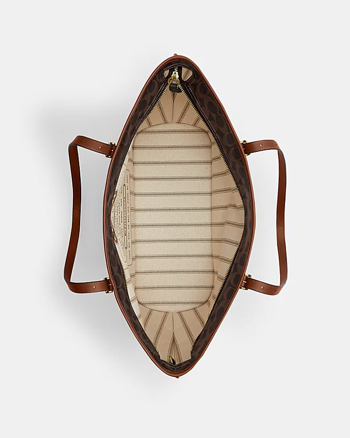Coach Taxi Classic Signature Canvas Tote Bag