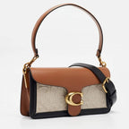 Coach Tri Color Signature Canvas and Leather Tabby 26 Shoulder Bag