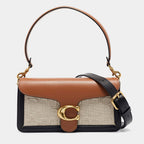 Coach Tri Color Signature Canvas and Leather Tabby 26 Shoulder Bag