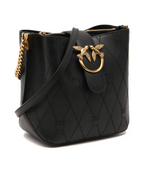 Pinko Leather bucket bag LOVE BUCKET WAVE LOGO CL