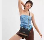 Coach Klare Crossbody Bag In Signature Canvas Tan Black