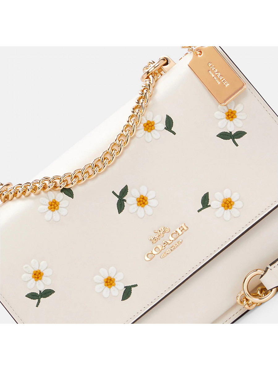 Coach Klare Crossbody With Daisy Embroidery - Gold/Chalk Multi