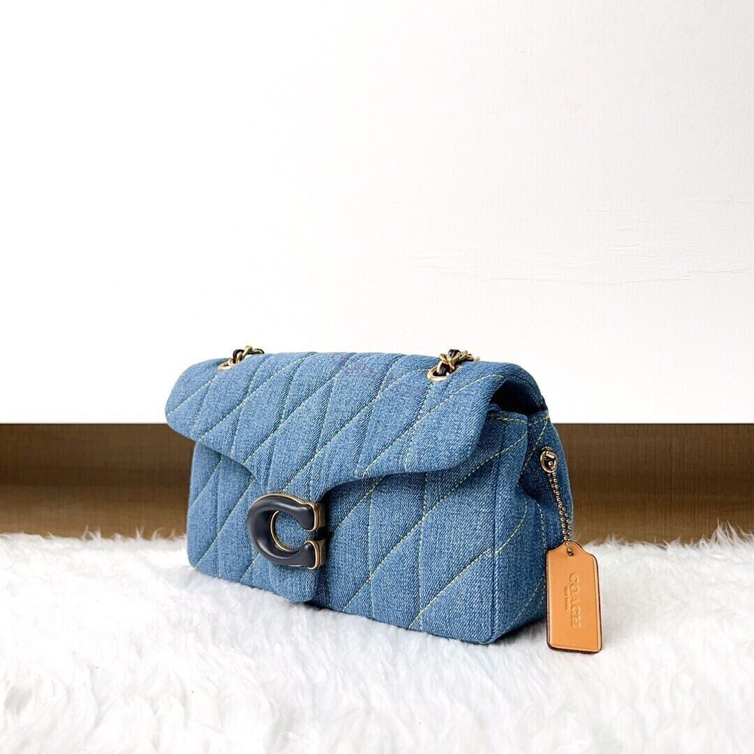 Coach Quilted Tabby Shoulder Bag Denim