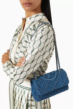 Tory Burch- Small Fleming Convertible Shoulder Bag in Denim