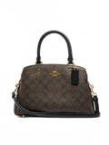 Coach Mini Lillie Carryall In Signature Canvas Brown Black