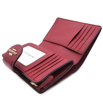 Coach Medium Corner Zip Wallet in Signature Canvas with Cherry Print.