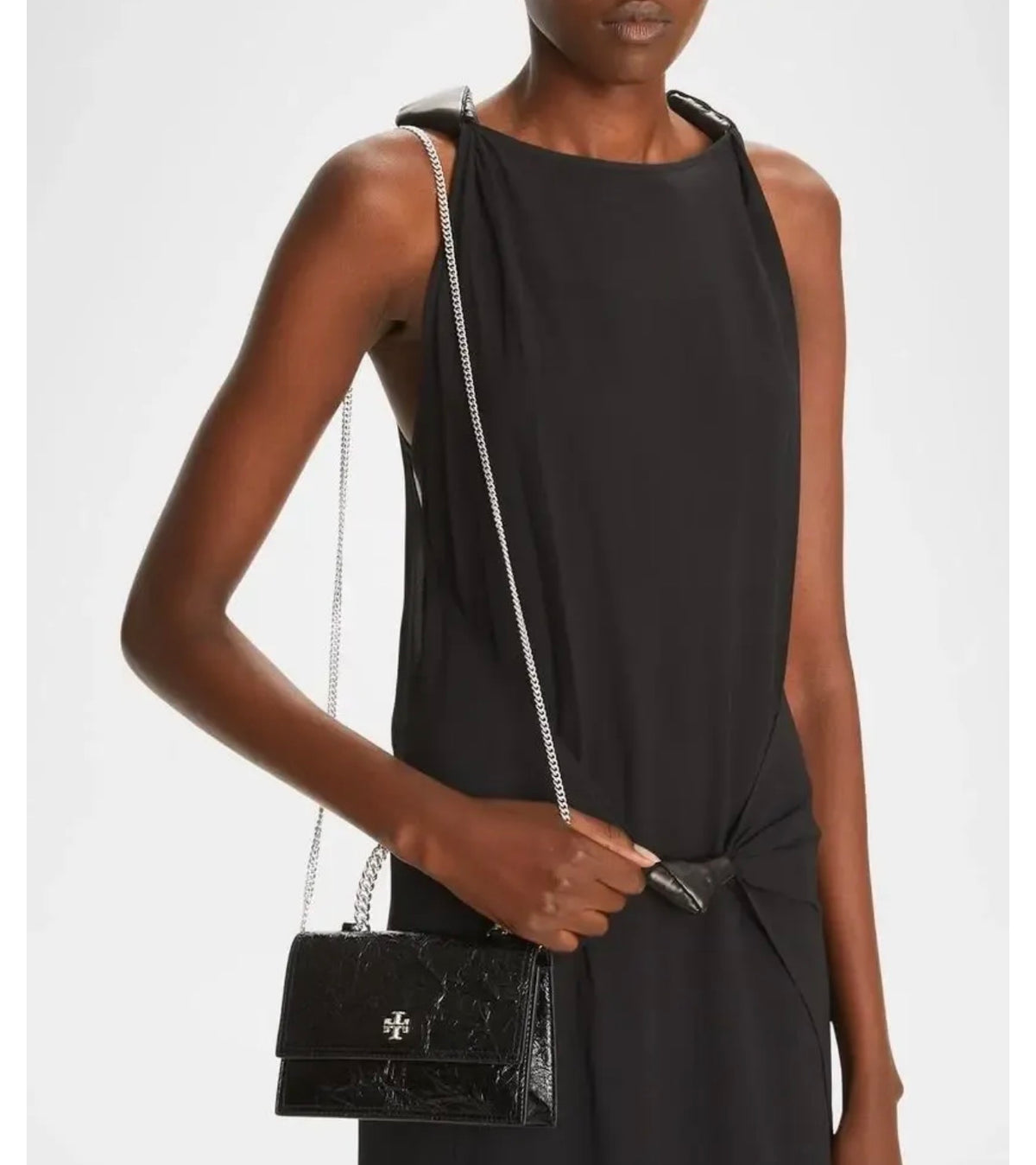 Tory Burch Women Kira Mini Deconstructed Leather Top-Handle Bag