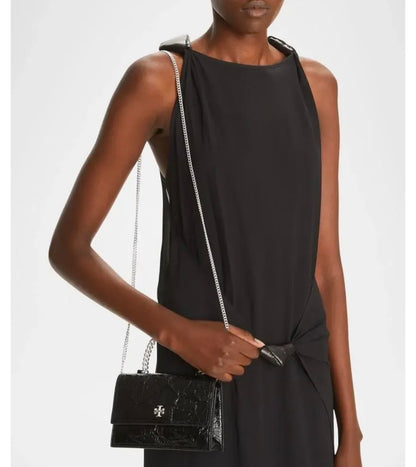 Tory Burch Women Kira Mini Deconstructed Leather Top-Handle Bag