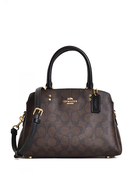 Coach Mini Lillie Carryall Signature Brown Black
