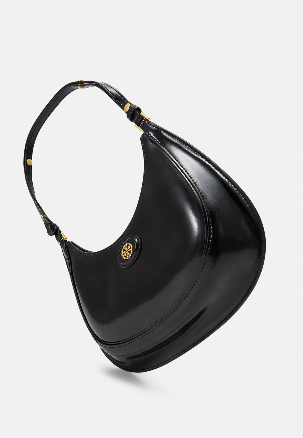 Tory Burch
Robinson Convertible Crescent Shoulder Bag in Patent Leather