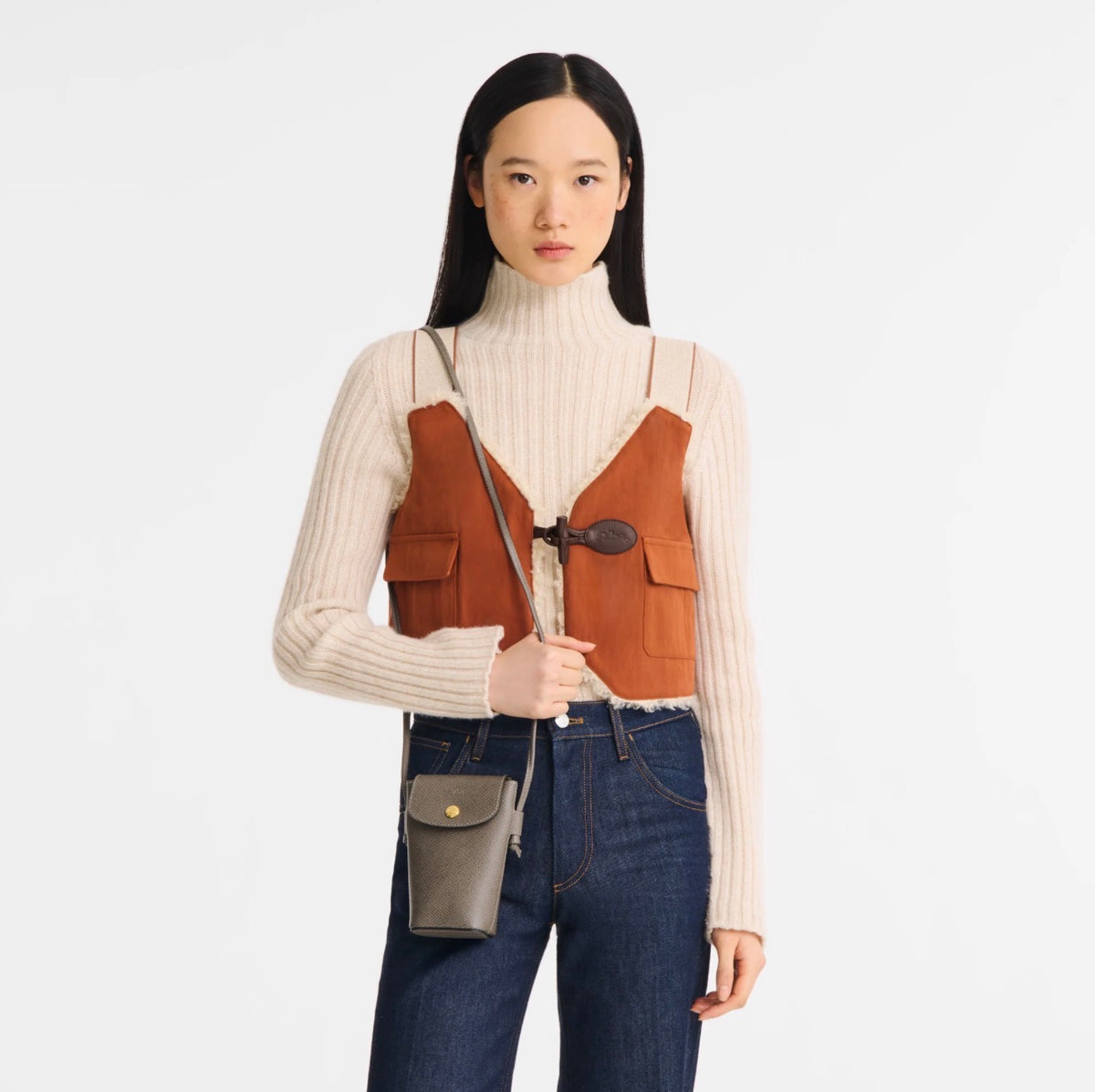 LongChamp Epure Phone Case With Leather Lace