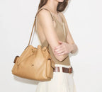 Tory Butch Charlie Quilted Drawstring Shoulder Bag