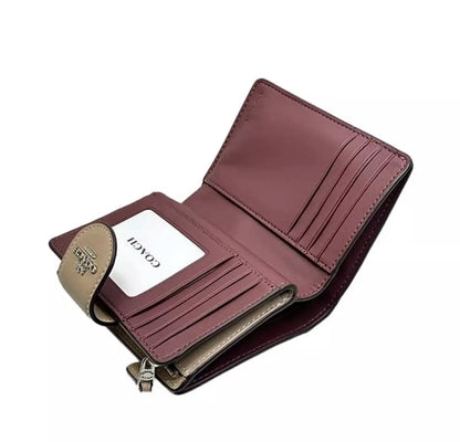 Coach Medium Corner Zip Wallet With Signature Leather