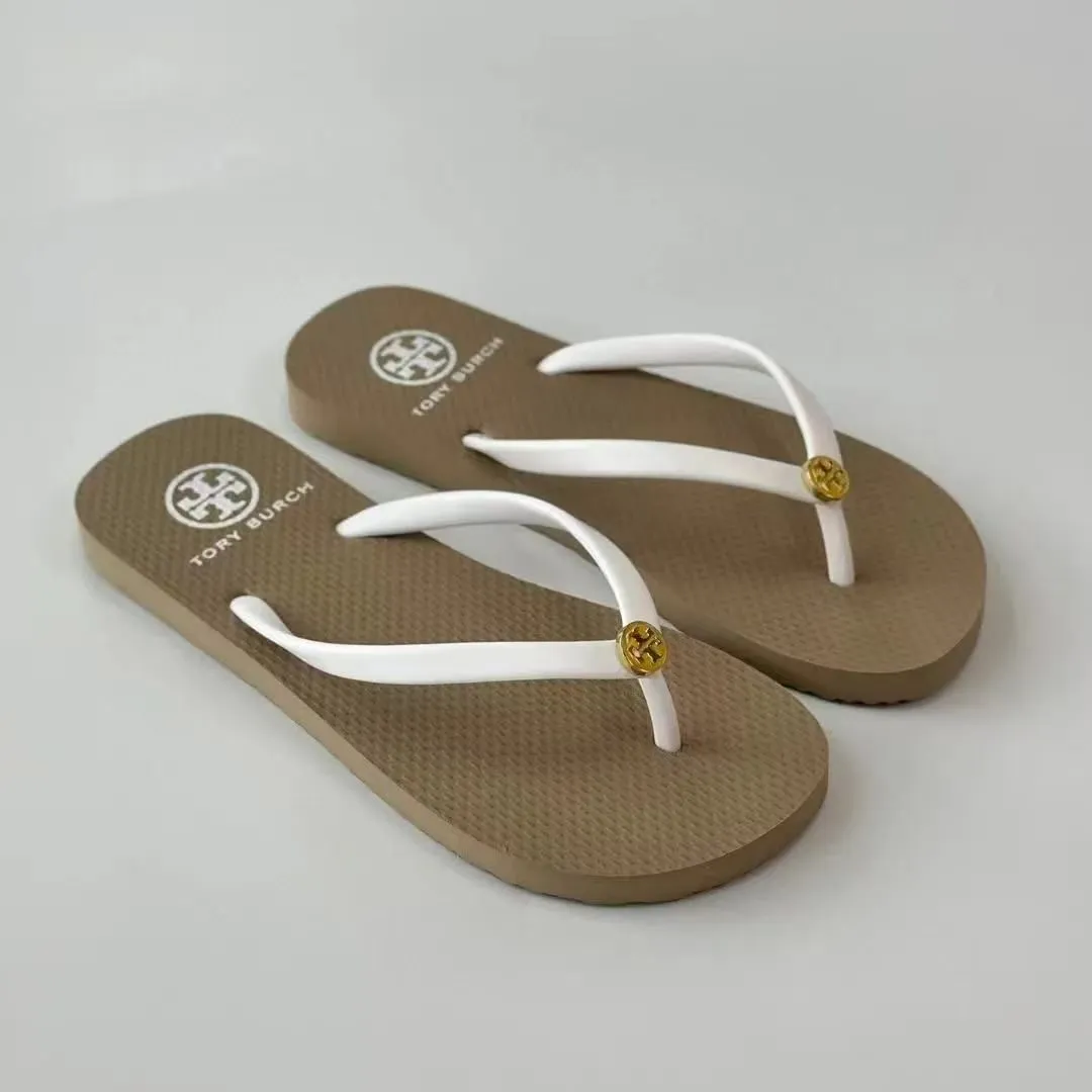 Tory Burch flip flops – white