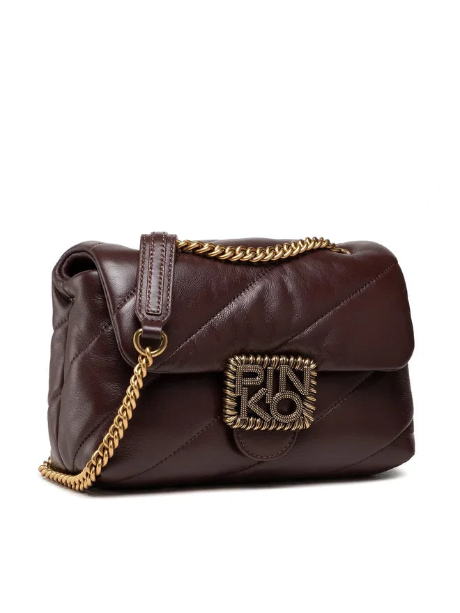 Pinko Love large Puff Bag in burgundy