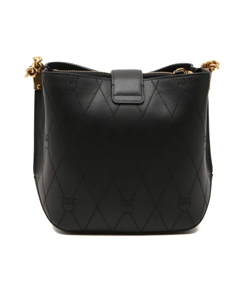Pinko Leather bucket bag LOVE BUCKET WAVE LOGO CL