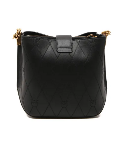 Pinko Leather bucket bag LOVE BUCKET WAVE LOGO CL