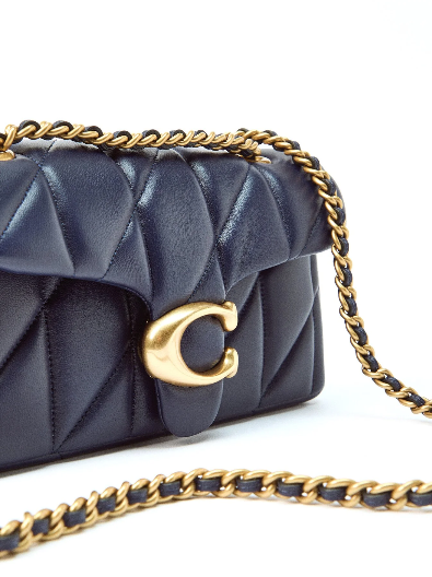 Coach Tabby 20 Shoulder Bag With Quilting in Navy