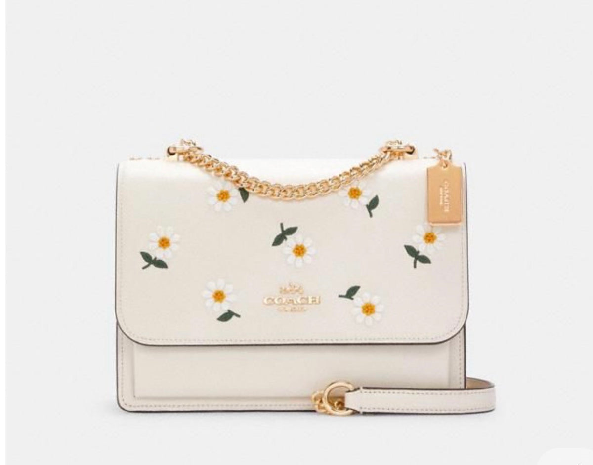 Coach Klare Crossbody With Daisy Embroidery - Gold/Chalk Multi