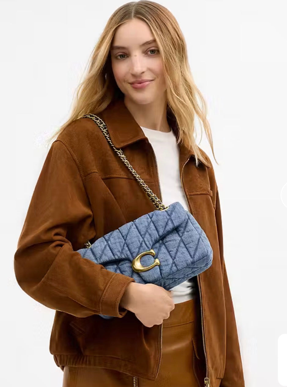 Coach Quilted Tabby Shoulder Bag Denim
