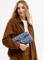 Coach Quilted Tabby Shoulder Bag Denim