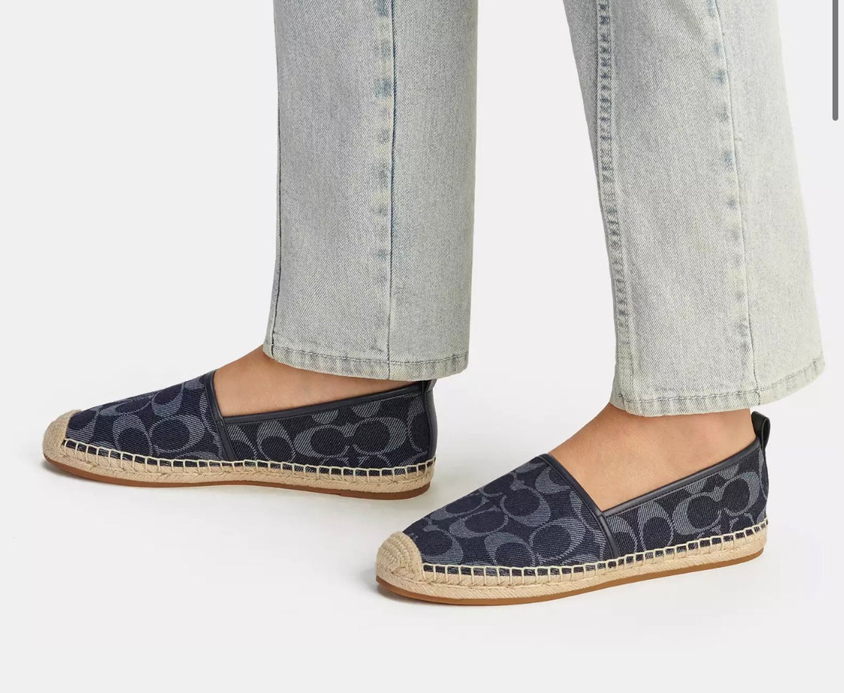 Coach Codi Espadrille In Signature Denim