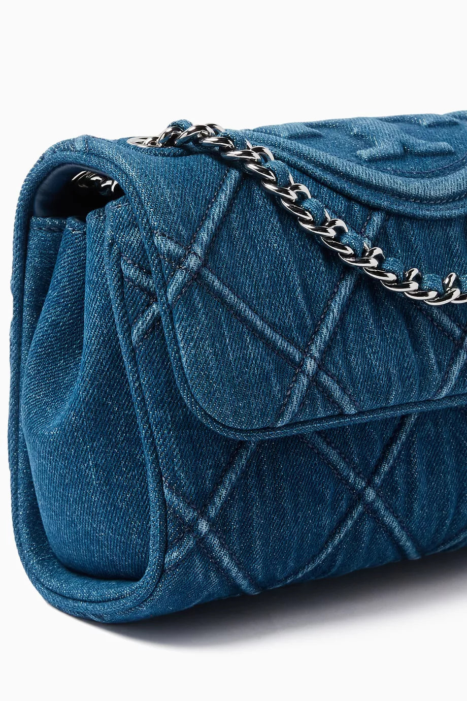 Tory Burch- Small Fleming Convertible Shoulder Bag in Denim