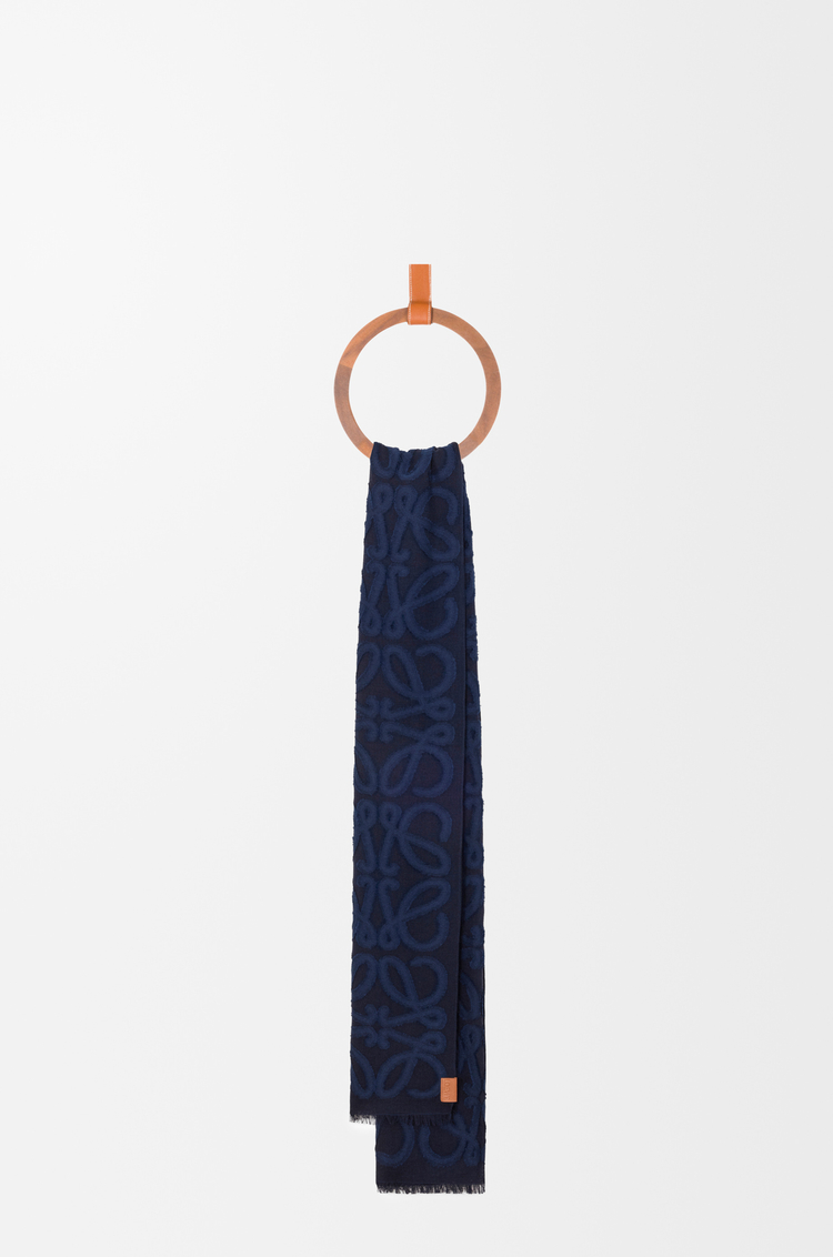 Loewe Scarf in wool, cotton and silk blend