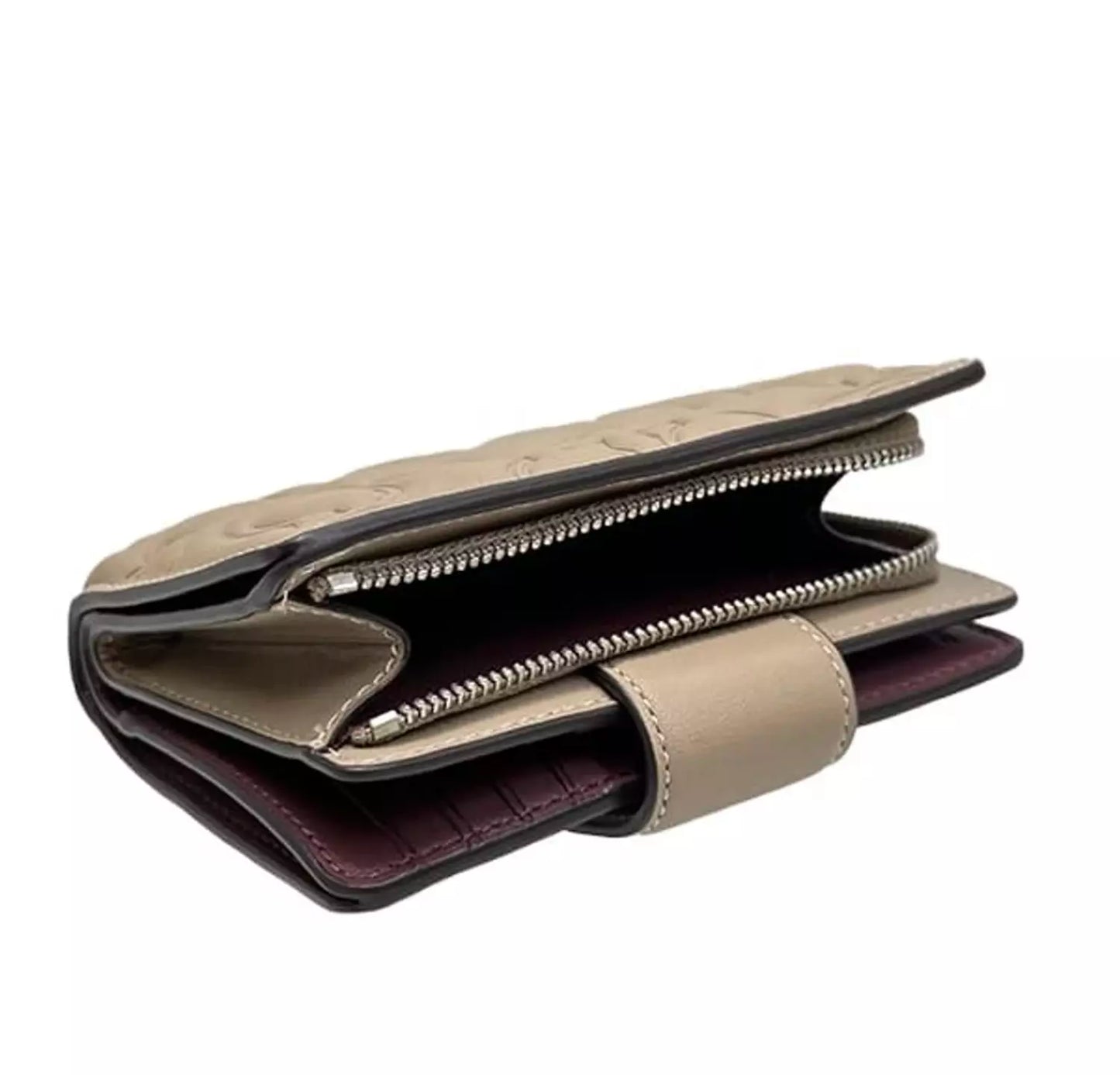 Coach Medium Corner Zip Wallet With Signature Leather