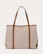 Ralph Lauren Canvas & Leather Large Emerie Tote