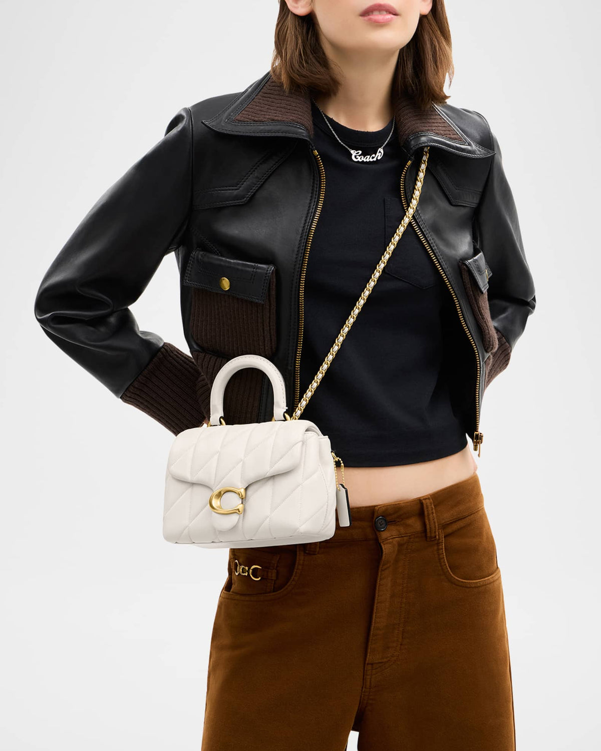 Coach
Tabby Quilted Leather Top-Handle Bag