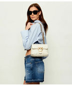 Pinko Leather shoulder bag Love Puff Mini