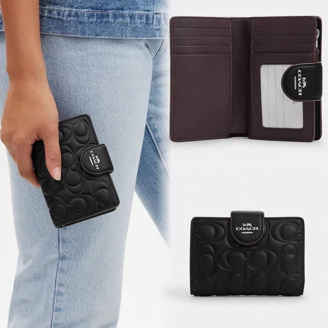 Coach Medium Corner Zip Wallet In Signature Leather