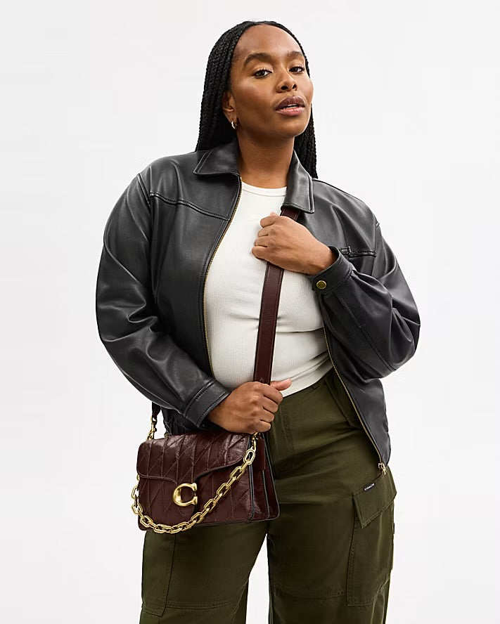 Coach Chain Tabby Shoulder Bag With Quilting
