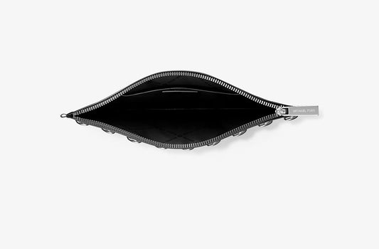 Michael Kors Jet Set Large Studded Pebbled Leather Wristlet