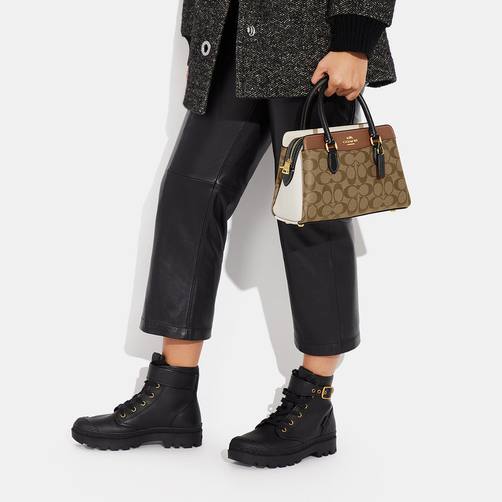 Coach Mini Darcie Carryall In Colorblock Signature Canvas