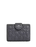 Coach Medium Corner Zip Wallet With Signature Leather