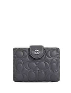 Coach Medium Corner Zip Wallet With Signature Leather