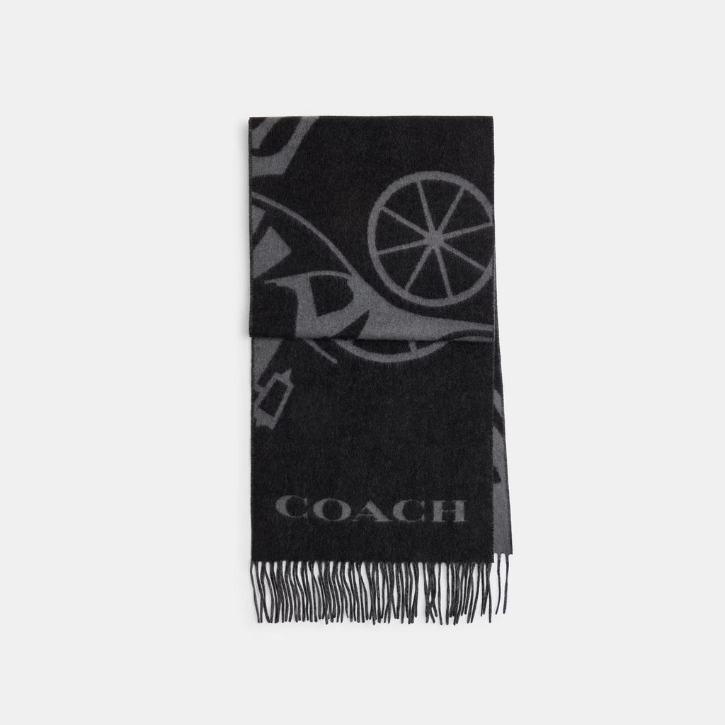 Coach Horse And Carriage Cashmere Muffler