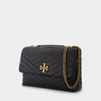 TORY BURCH
Kira Chevron Convertible Shoulder Bag in black leather