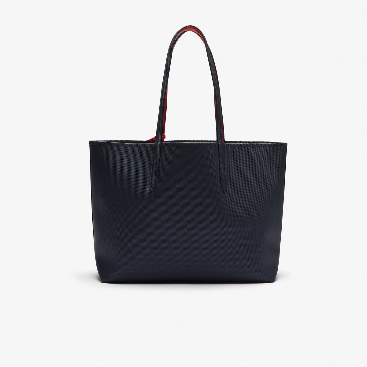 ‏Lacoste Anna Reversible Tote   With Pouch Black / Red