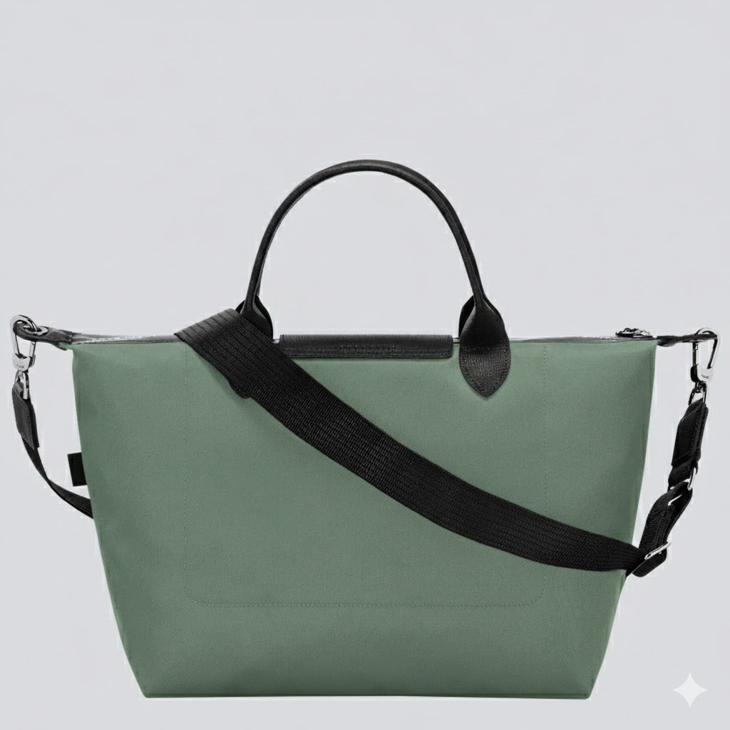 Longchamp Le Pliage Energy Handbag In Vervain Recycled Canvas - Small