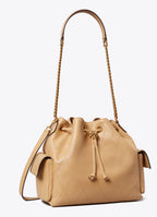 Tory Butch Charlie Quilted Drawstring Shoulder Bag